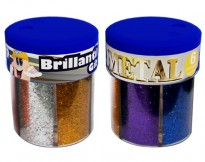 Brillantina Gibre en pote X 6 Colores en Pote