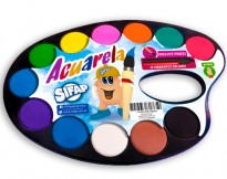 Acuarela X 12 con Pincel