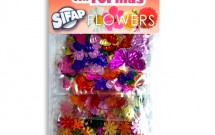 Brillantina con formas flowers x 5