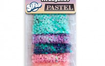 Brillantina hexagonos pastel x6