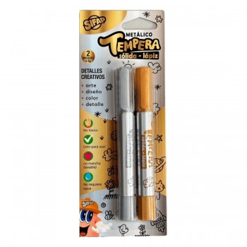 Tempera solida lapiz metalica