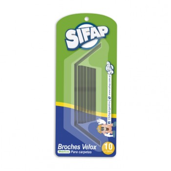 Broche velox metalico x10u (blister)