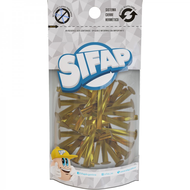 Broches dorados n7 x 100u (30mm) doy pack