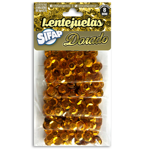 Lentejuelas dorado