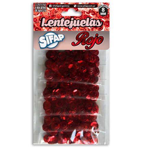 Lentejuelas rojo