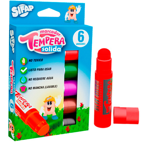 Tempera solida clasica x6